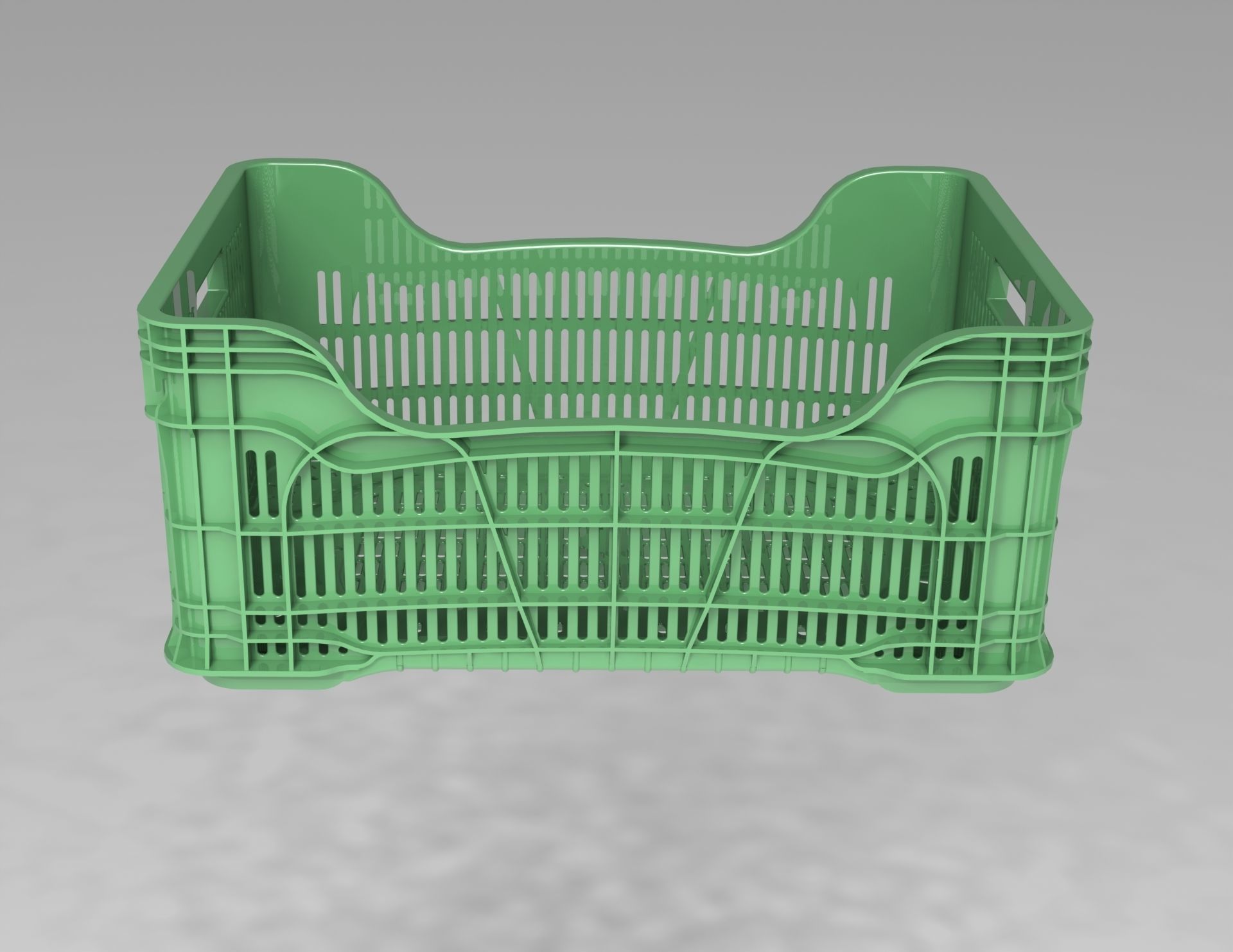 Plastic crate 3D model_2