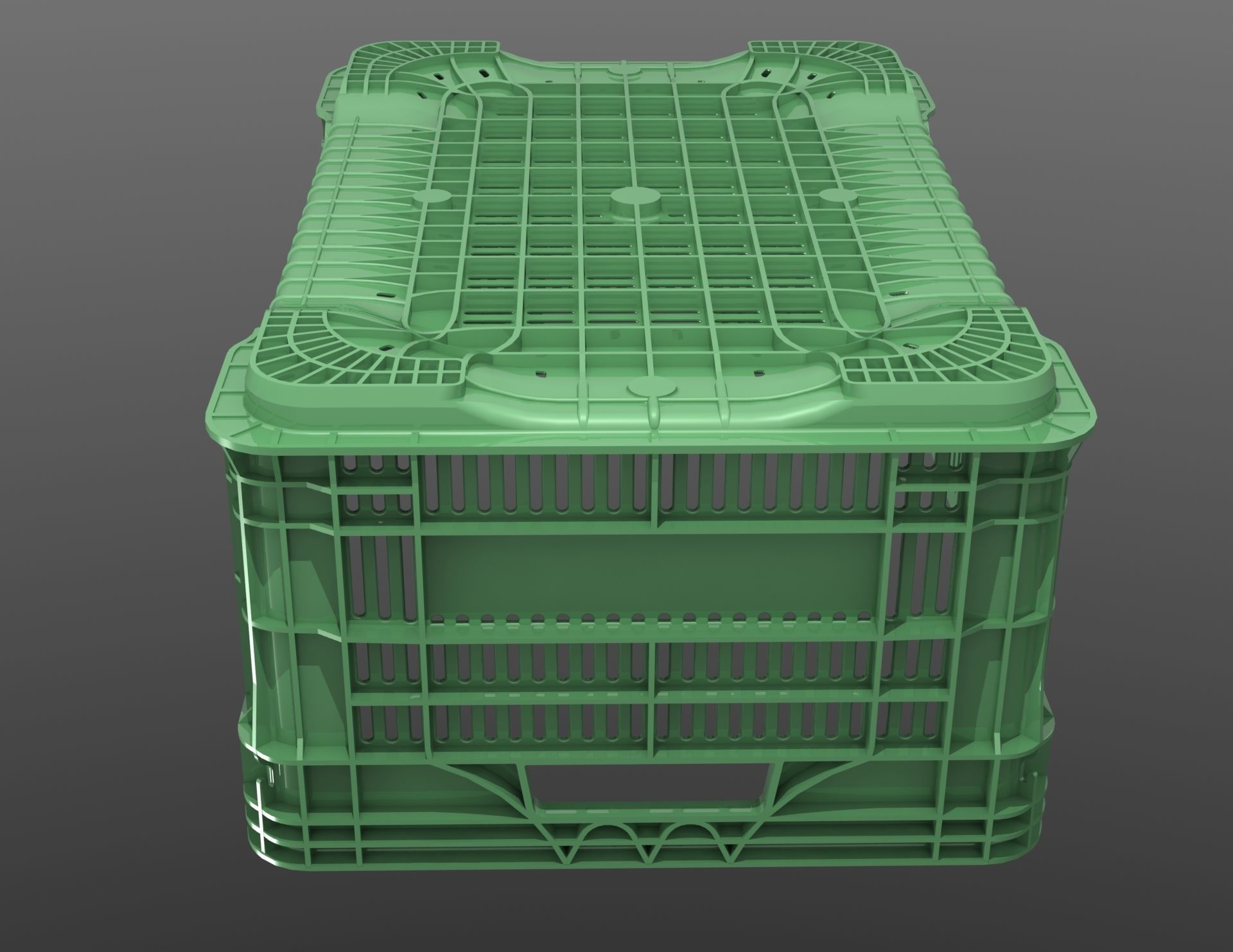 Plastic crate 3D model_4