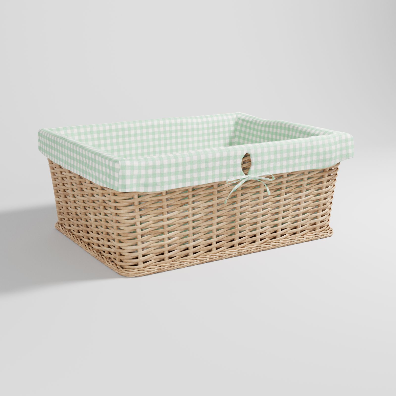 Wicker basket 3D model_2
