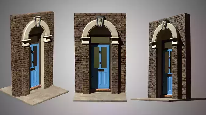 Suburban House Doors 03 3D model