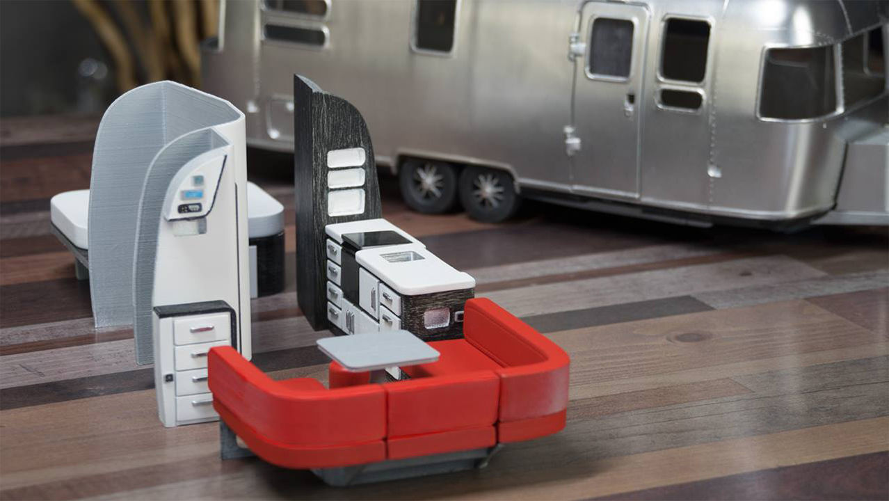 Airstream Trailer Scale 1-18 3D print model_5