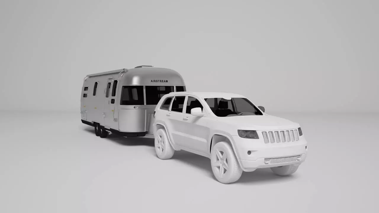 Airstream Trailer Scale 1-18 3D print model_0