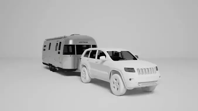 Airstream Trailer Scale 1-18 3D print model