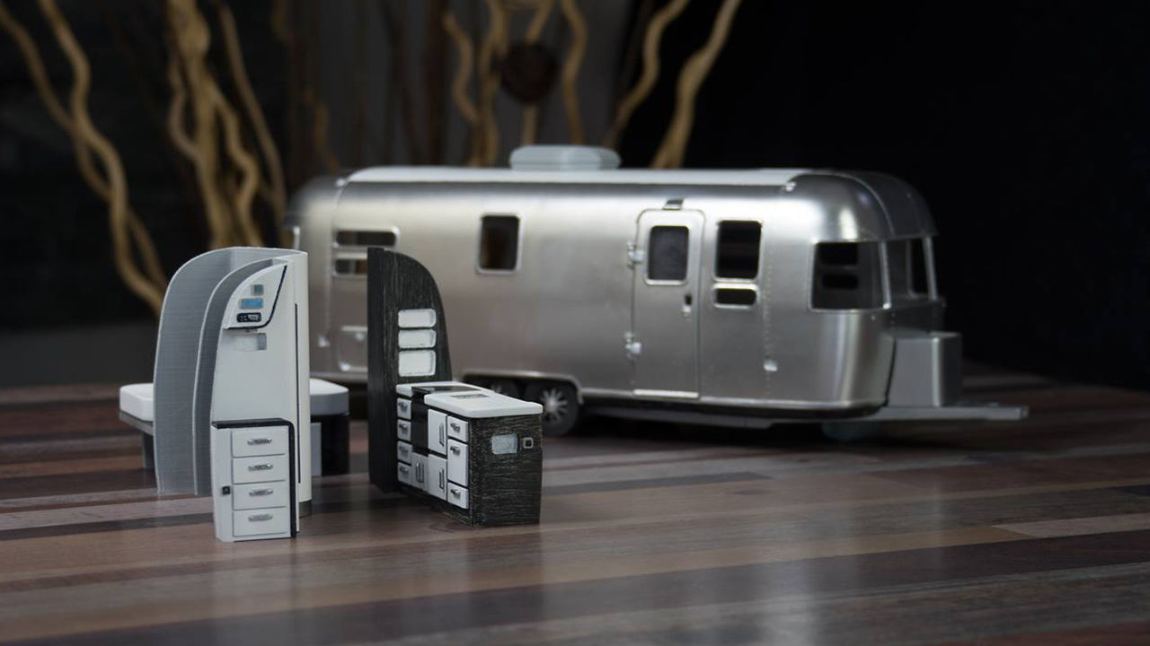 Airstream Trailer Scale 1-18 3D print model_9
