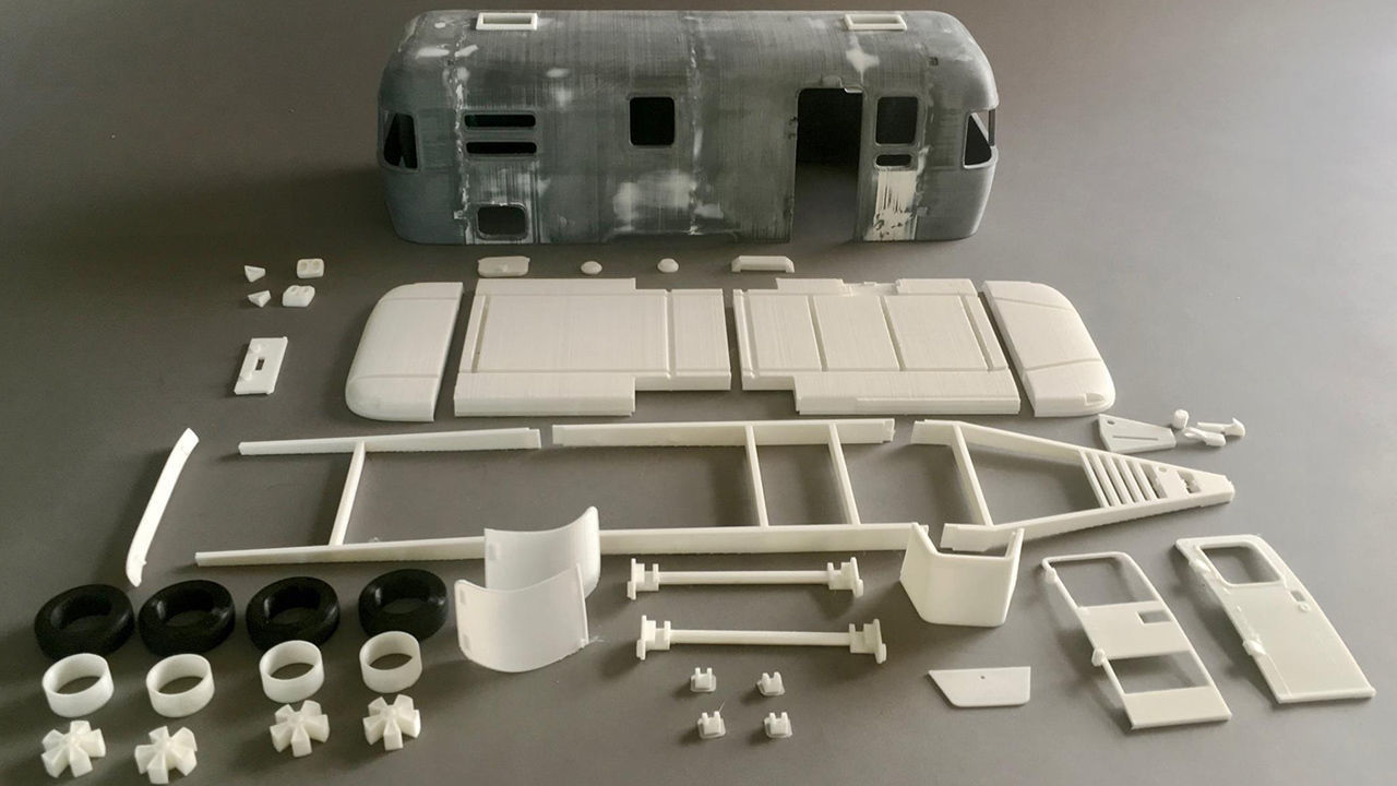 Airstream Trailer Scale 1-18 3D print model_8