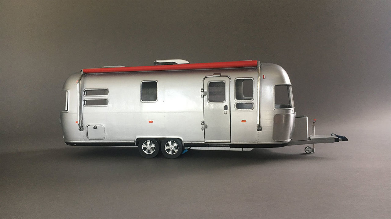Airstream Trailer Scale 1-18 3D print model_4