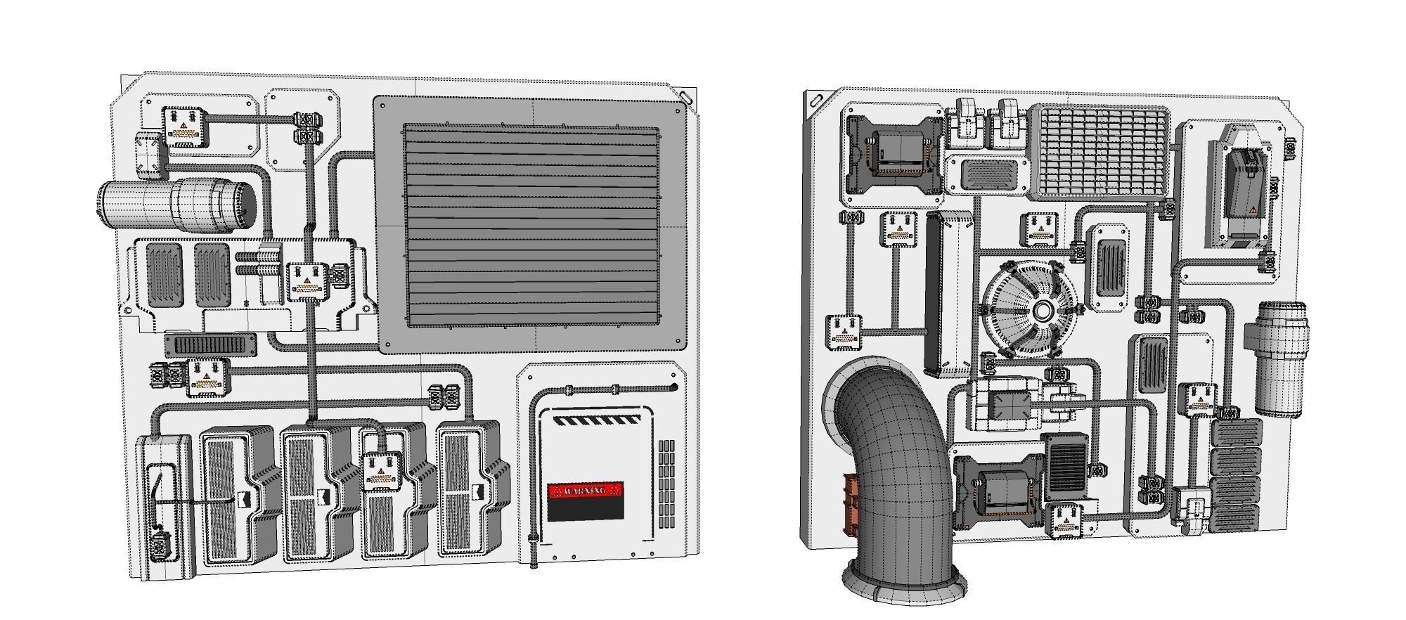sci-fi Architecture kitbash 8 3D model_21