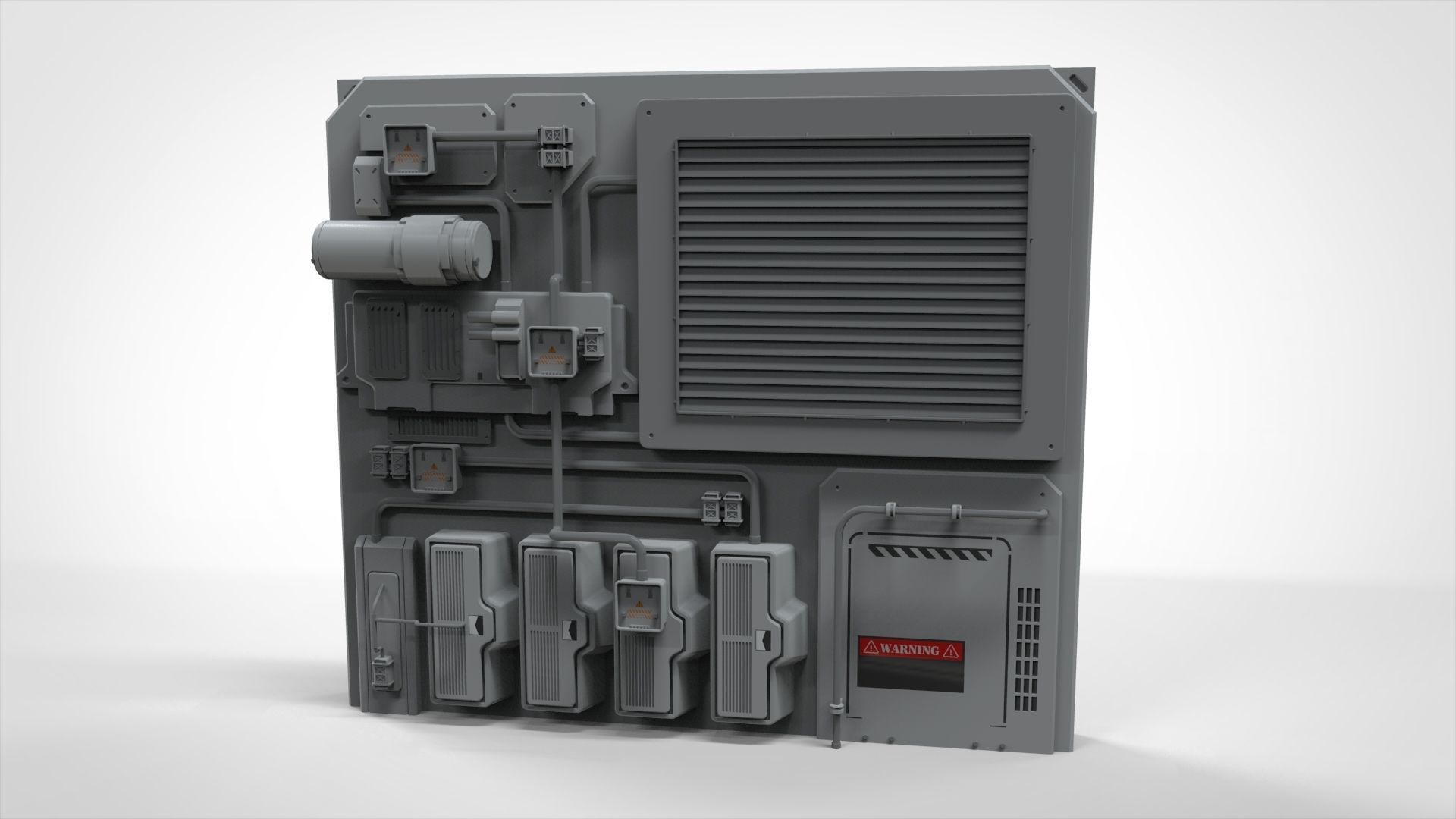 sci-fi Architecture kitbash 8 3D model_9