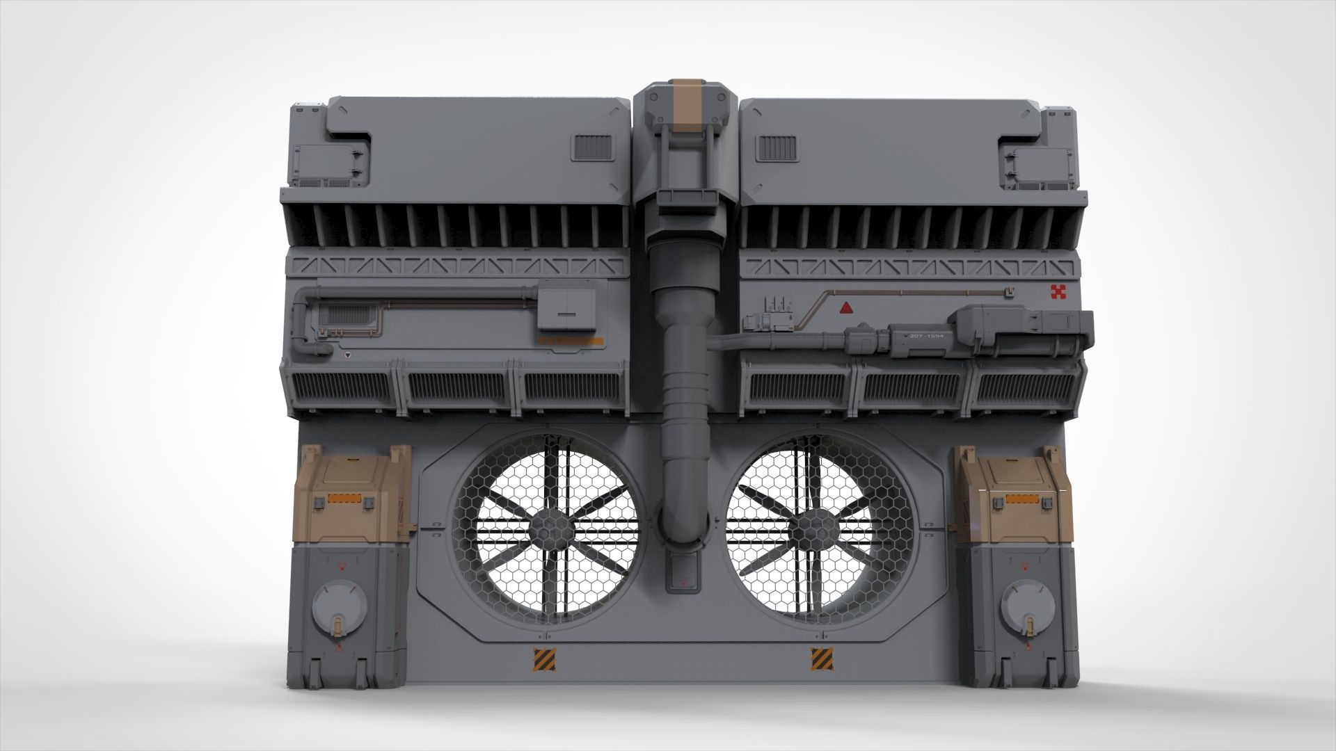 sci-fi Architecture kitbash 8 3D model_6