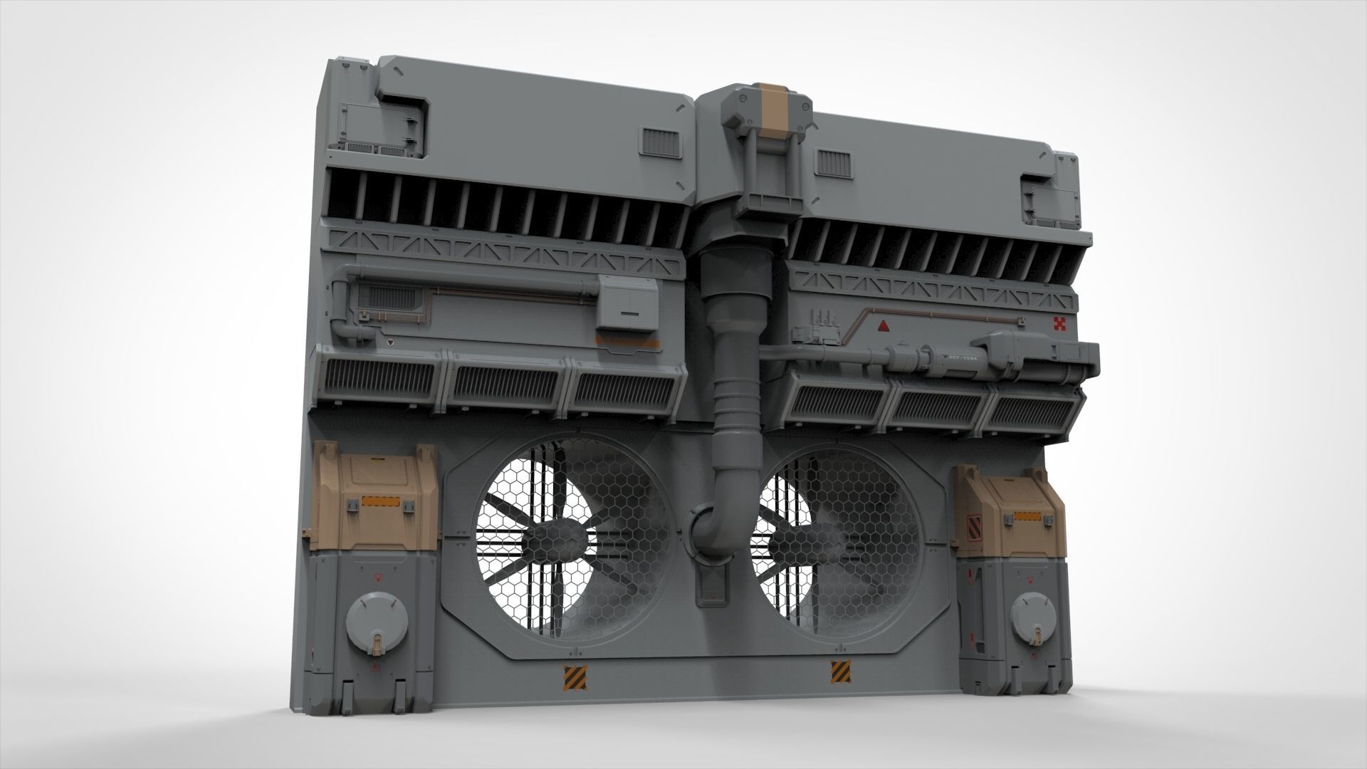 sci-fi Architecture kitbash 8 3D model_5