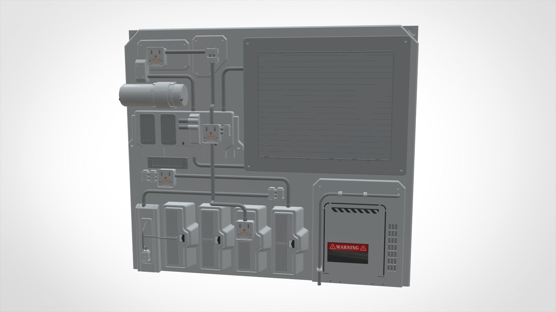 sci-fi Architecture kitbash 8 3D model_10