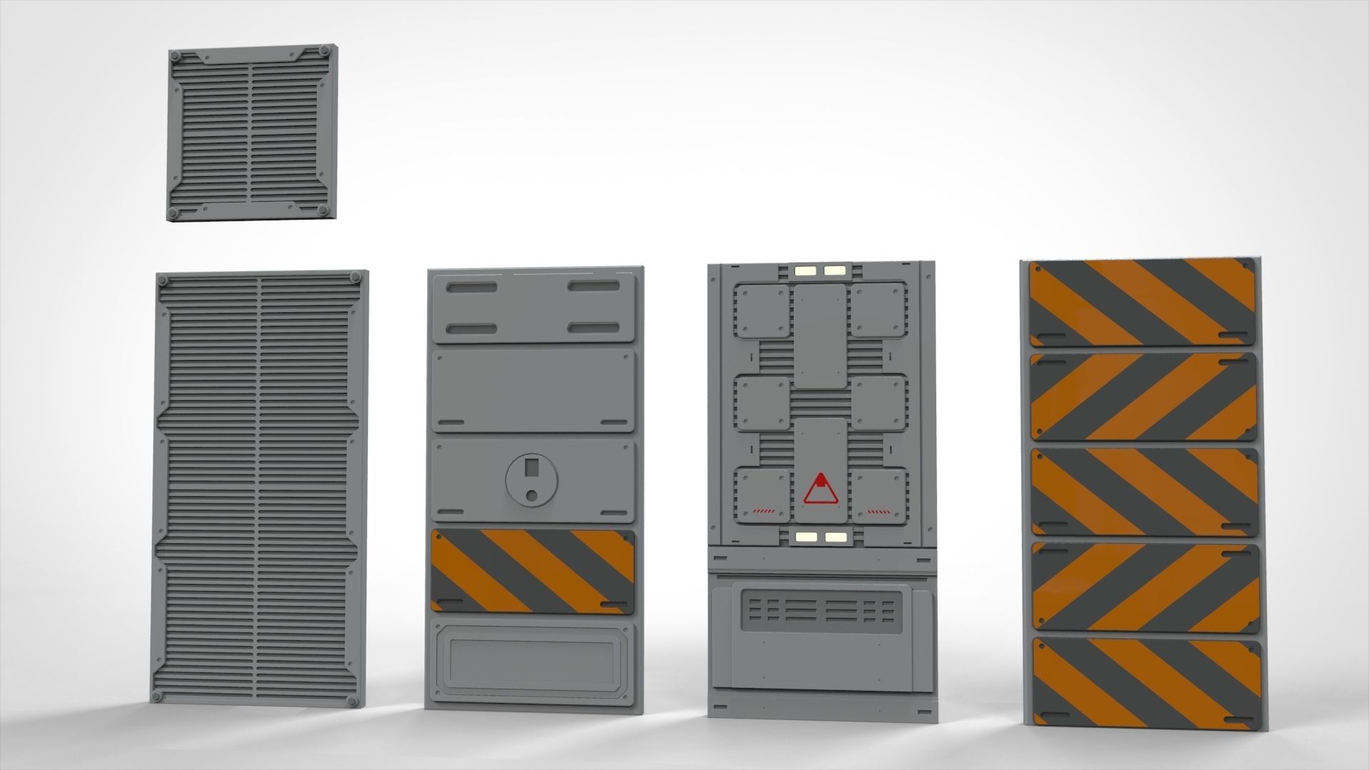 sci-fi Architecture kitbash 8 3D model_18