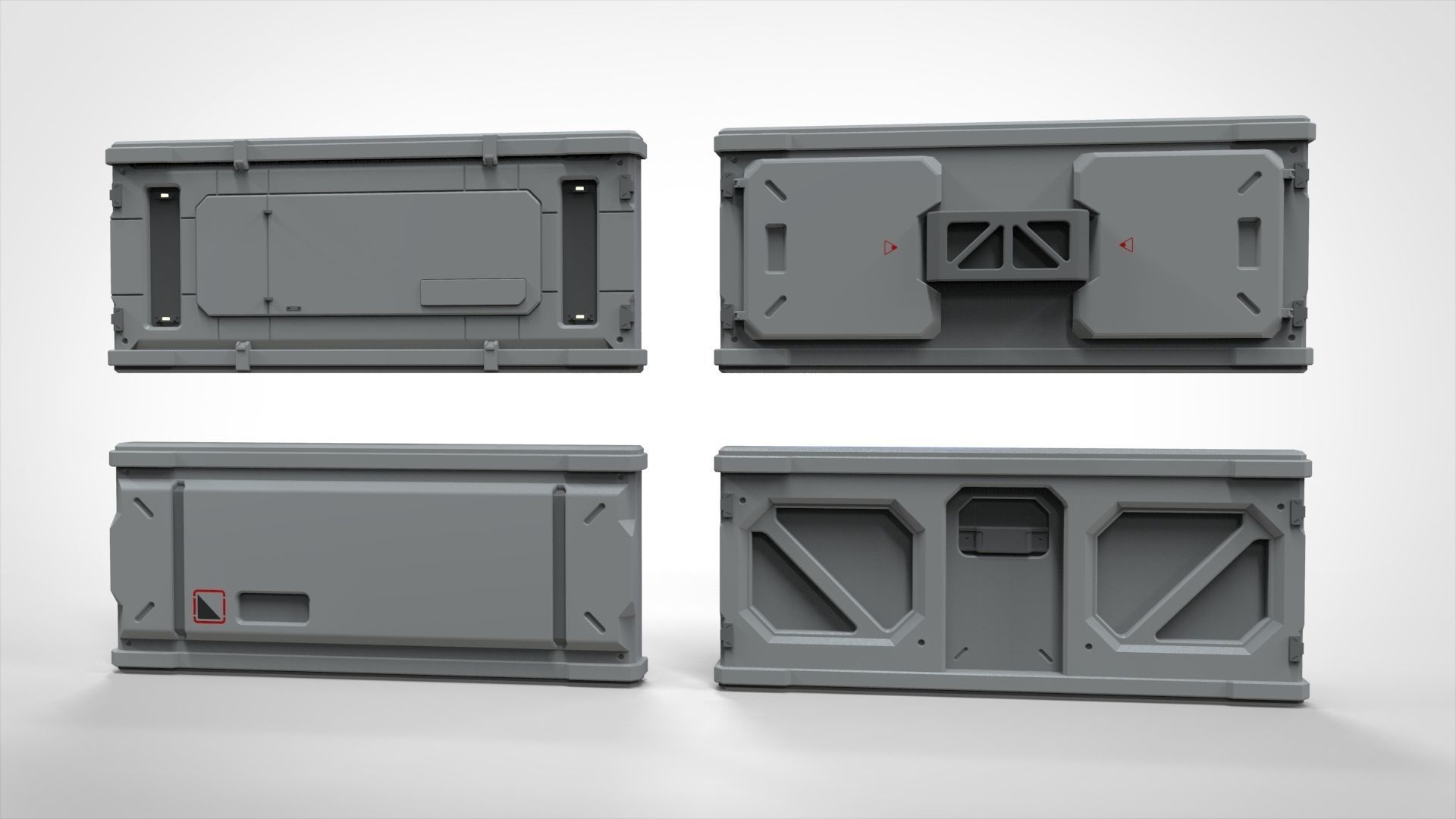 sci-fi Architecture kitbash 8 3D model_13