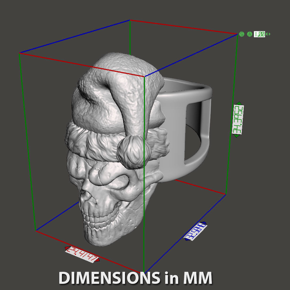 skull ring jewelry santa claus vol2 3D print model_5