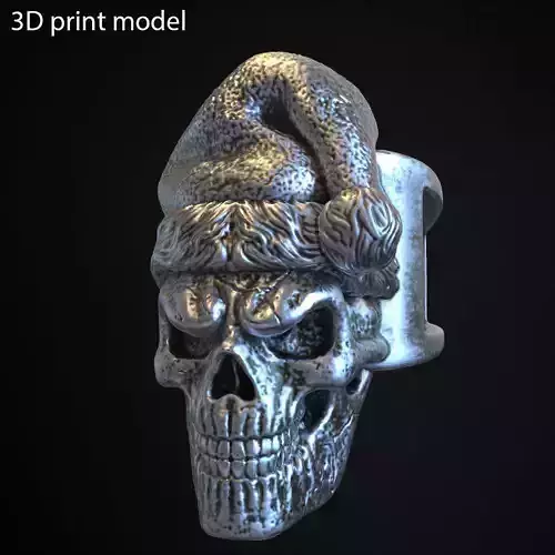 skull ring jewelry santa claus vol2 3D print model skull ring jewelry santa claus vol2 3D print model