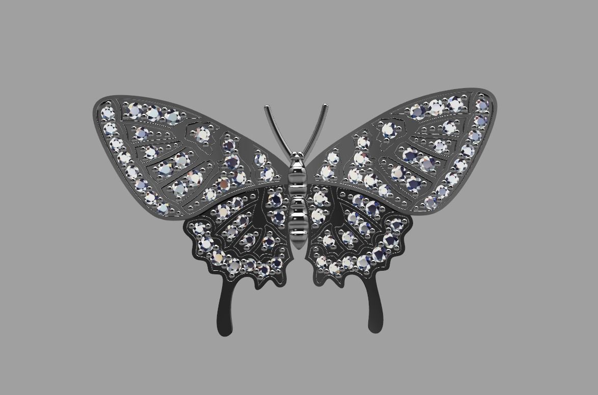 Butterfly New Idea Pendant 3D print model_2