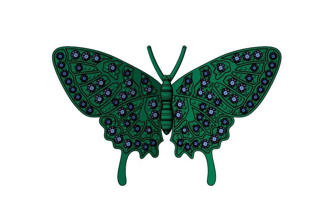 Butterfly New Idea Pendant 3D print model_6