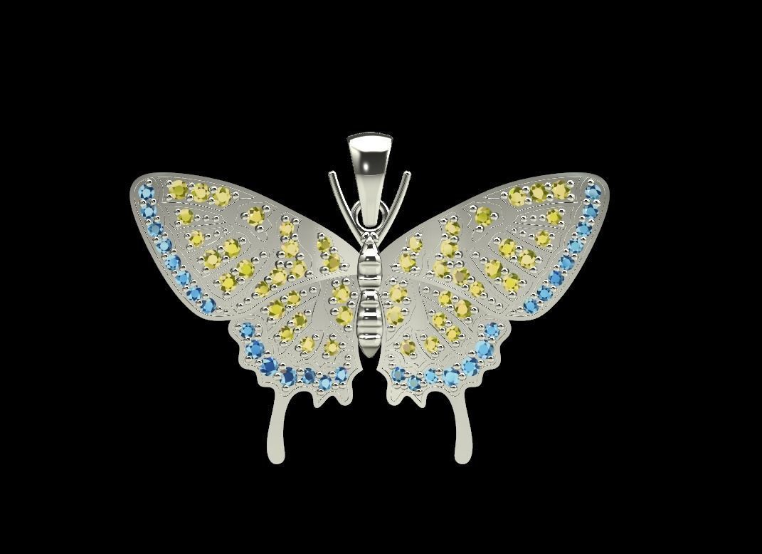 Butterfly New Idea Pendant 3D print model_3