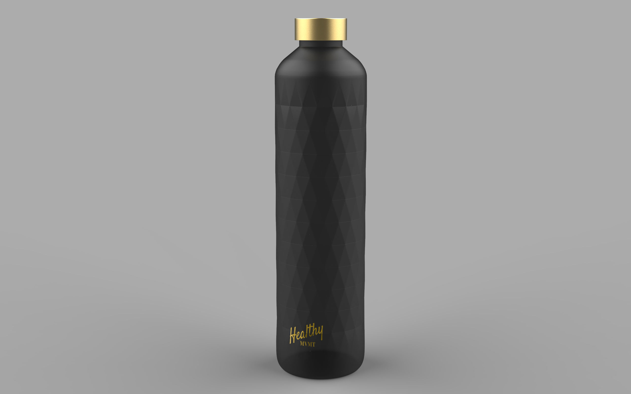 water bottle Low-poly 3D model_2