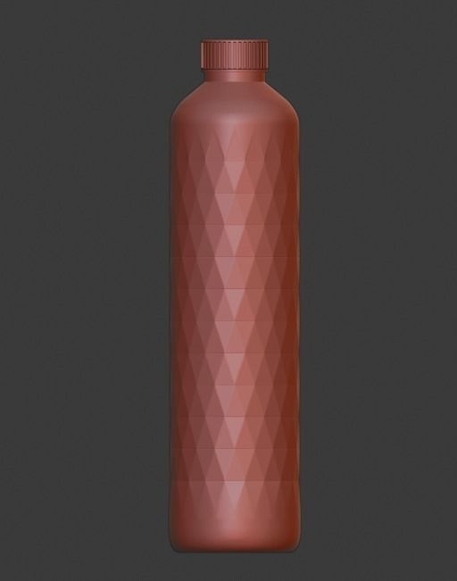 water bottle Low-poly 3D model_1