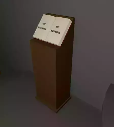 Podium with Bookstand - Stylized Lowpoly Free low-poly 3D model