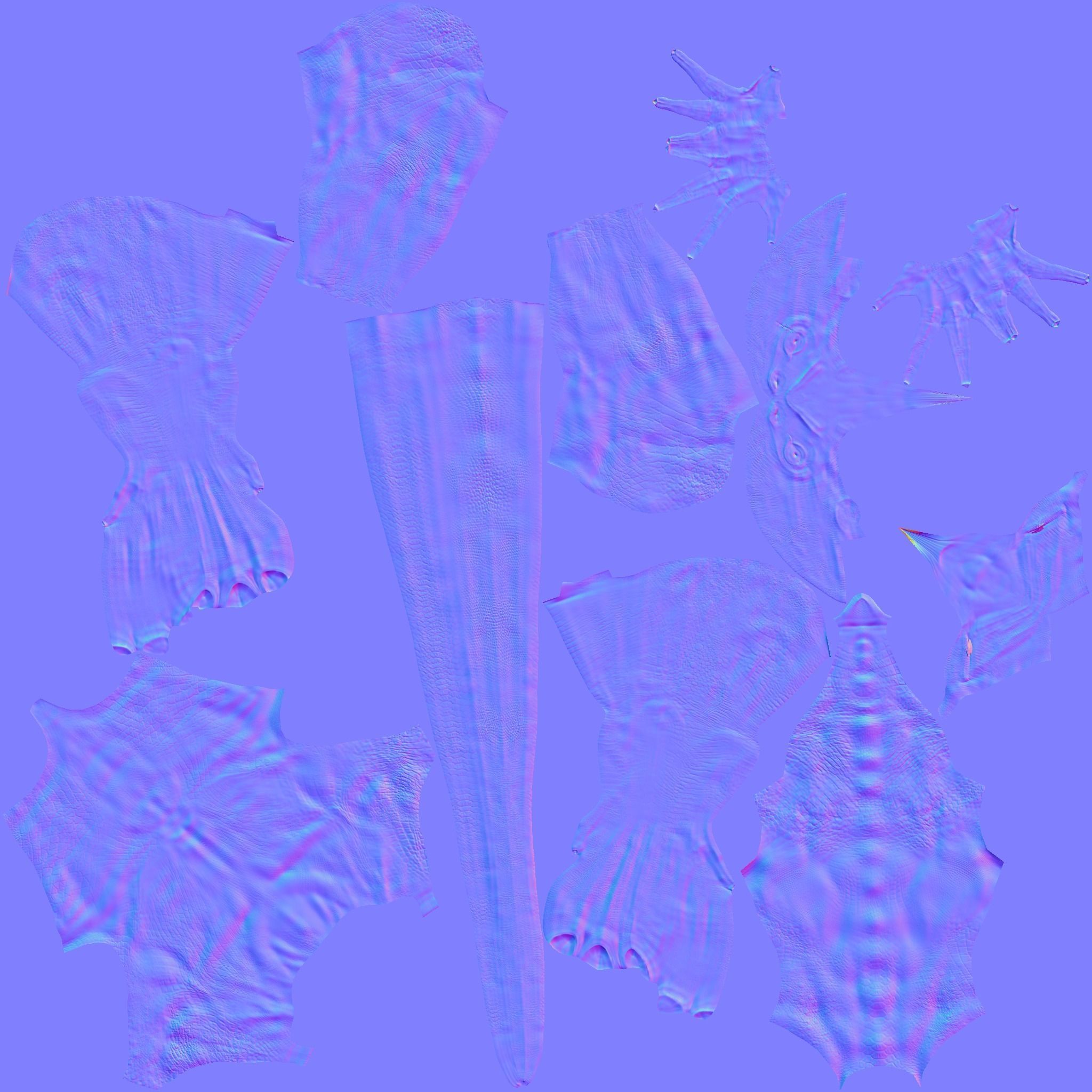 lizard-man humanoid creature Low-poly 3D model_15