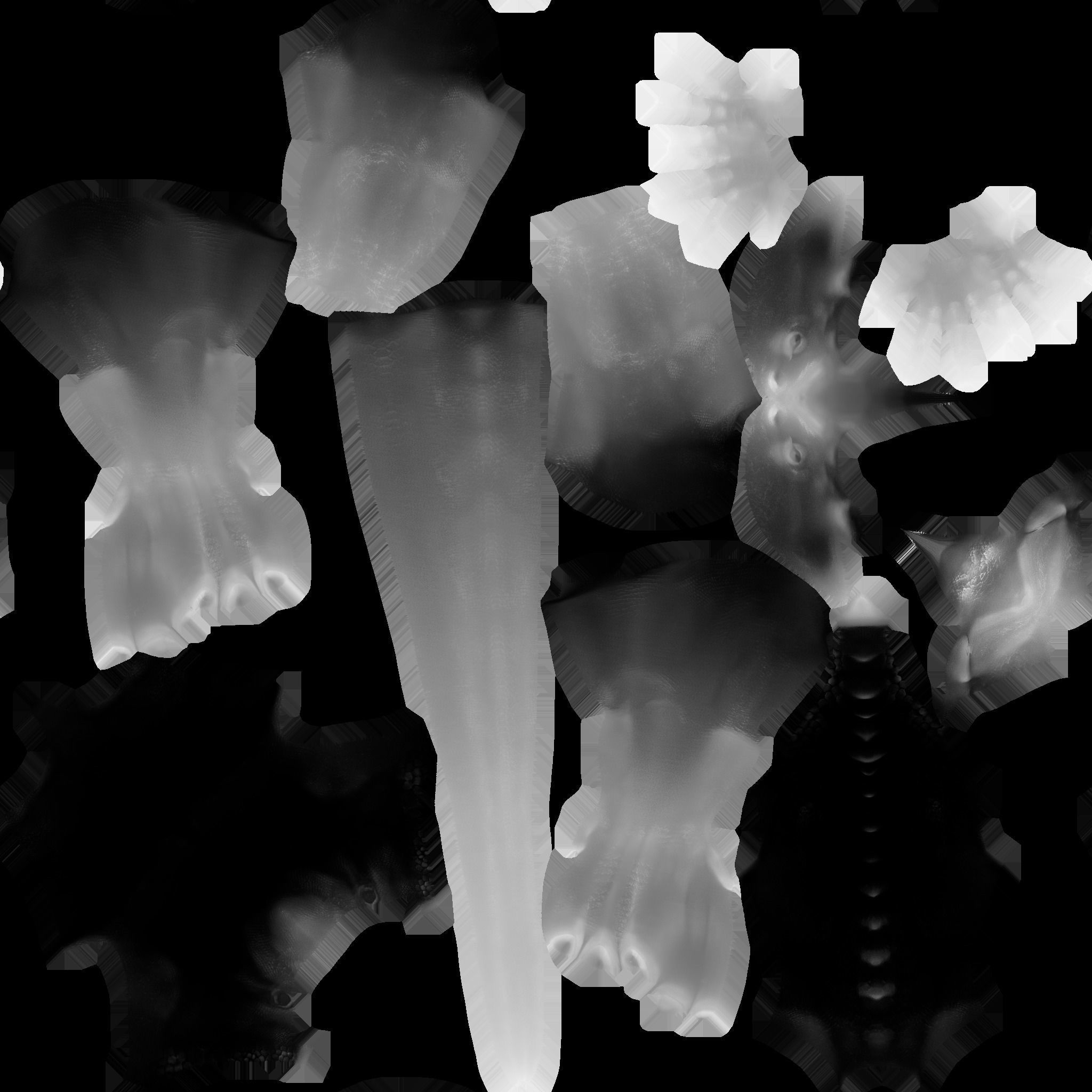 lizard-man humanoid creature Low-poly 3D model_17