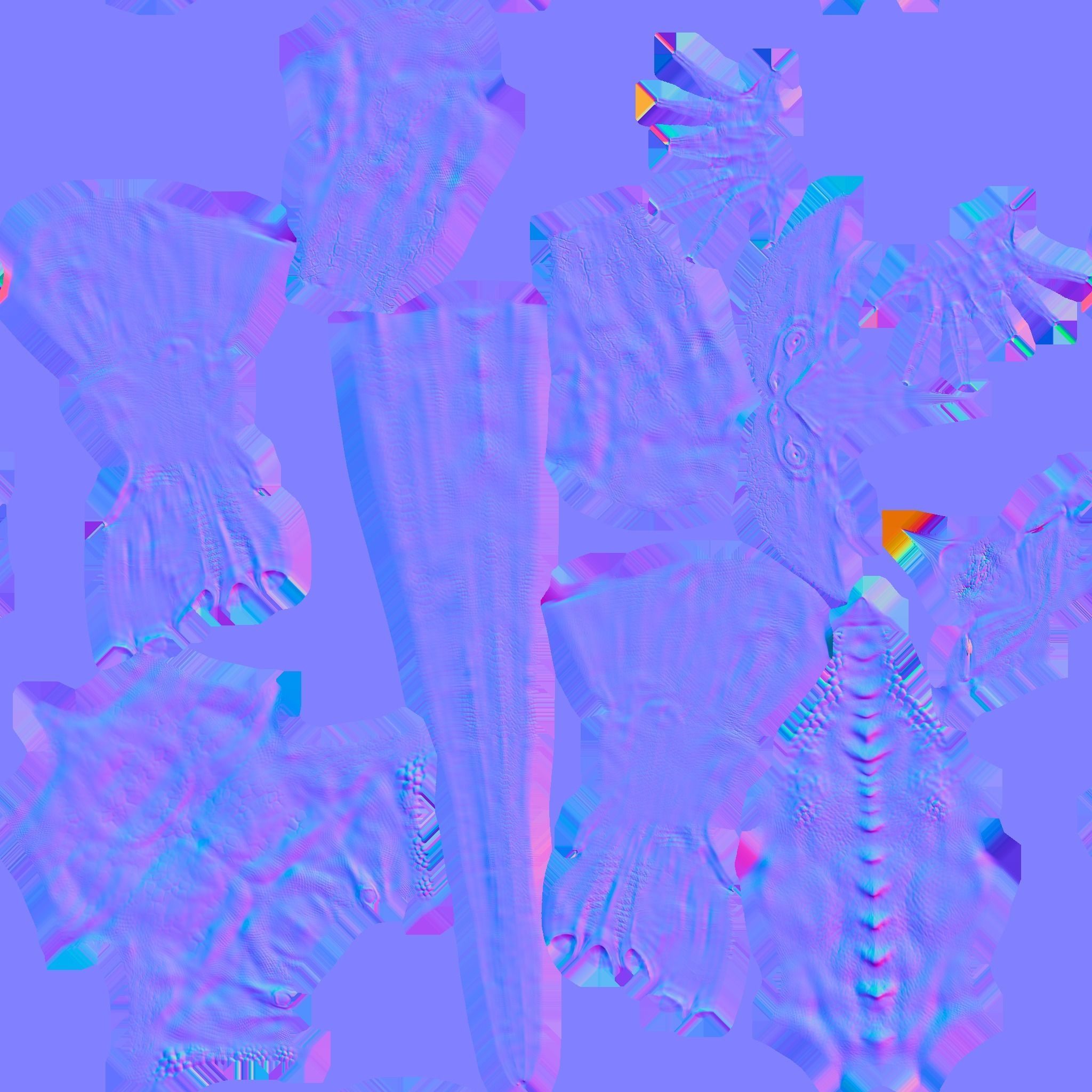 lizard-man humanoid creature Low-poly 3D model_16