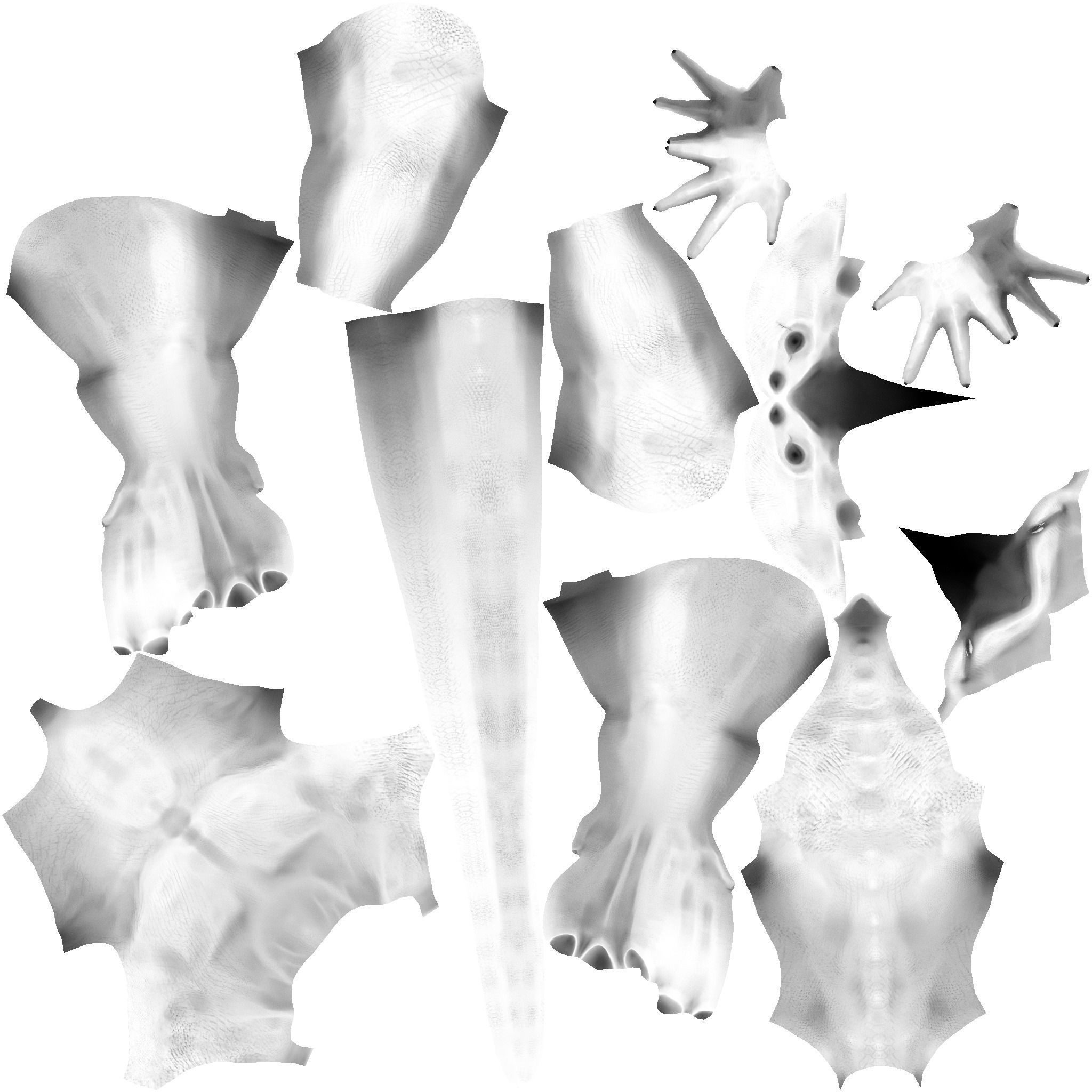 lizard-man humanoid creature Low-poly 3D model_18