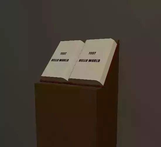 Open book - stylized lowpoly