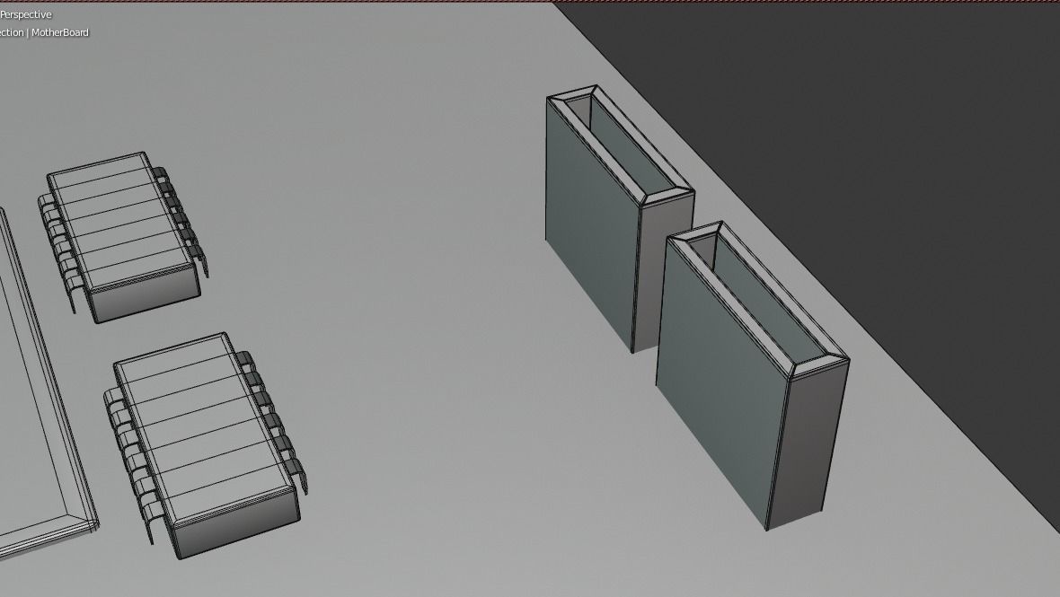 Motherboard cpu board 3D model_34