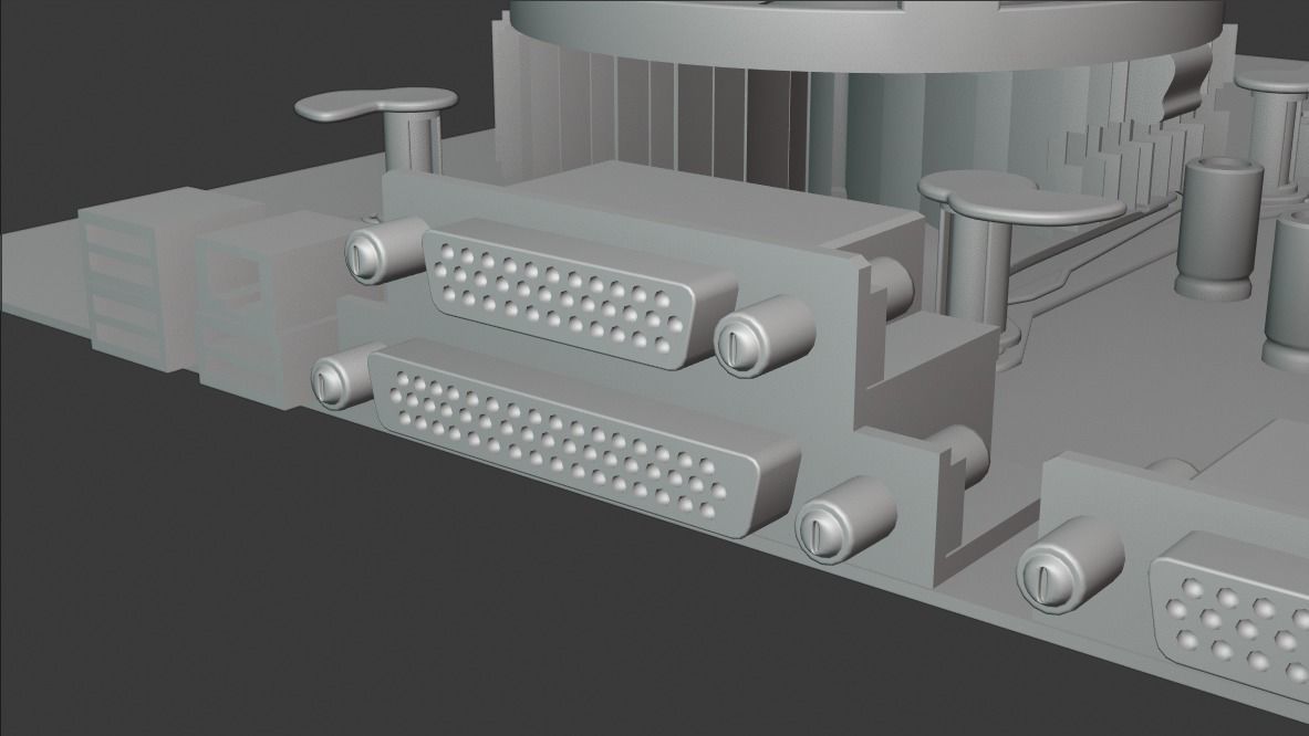 Motherboard cpu board 3D model_33