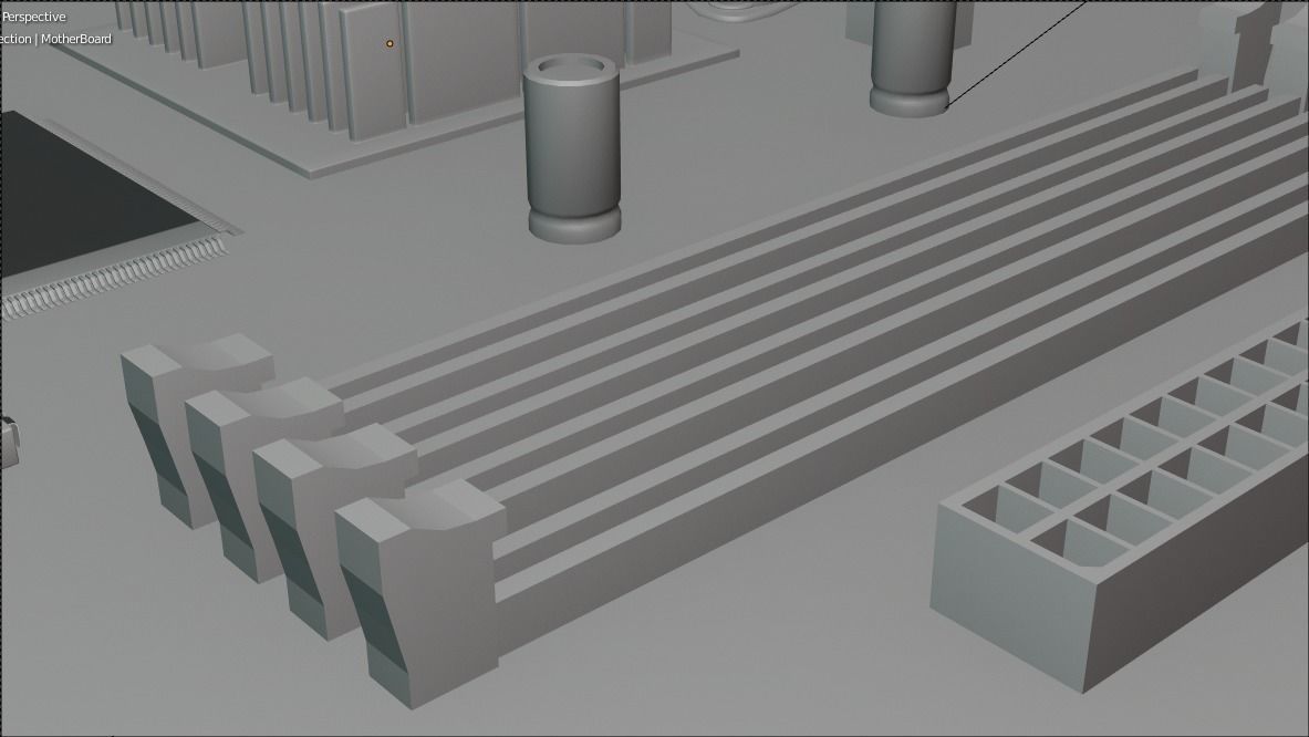Motherboard cpu board 3D model_22