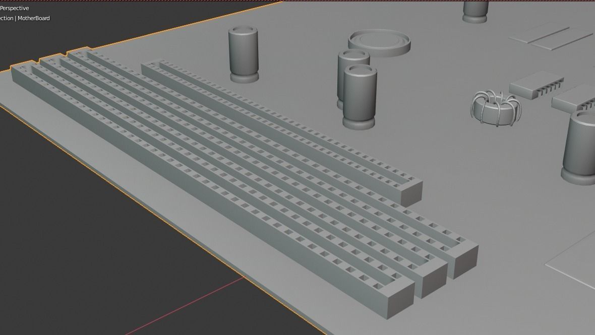 Motherboard cpu board 3D model_25