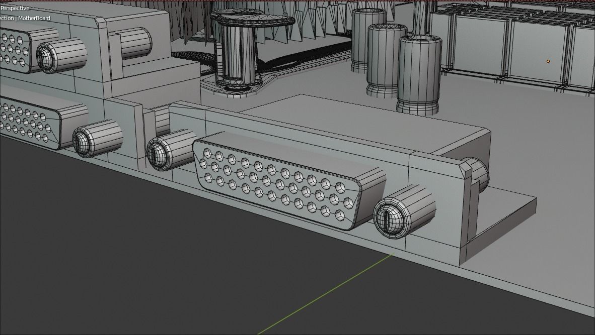 Motherboard cpu board 3D model_32