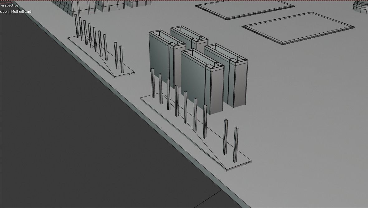 Motherboard cpu board 3D model_38