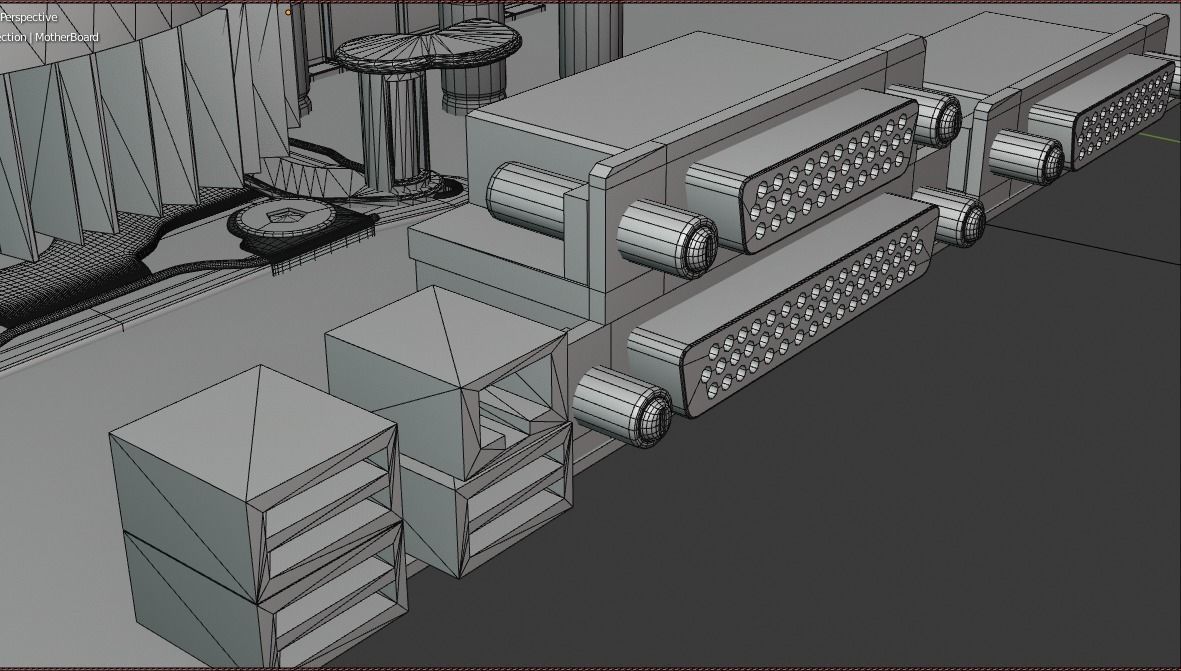 Motherboard cpu board 3D model_31