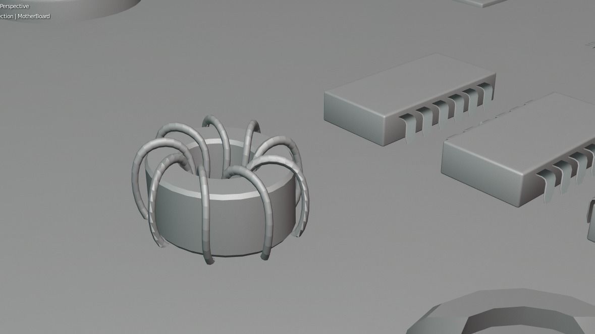 Motherboard cpu board 3D model_24