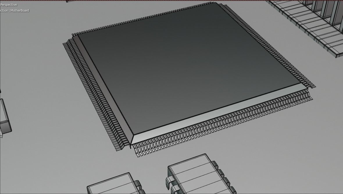 Motherboard cpu board 3D model_36