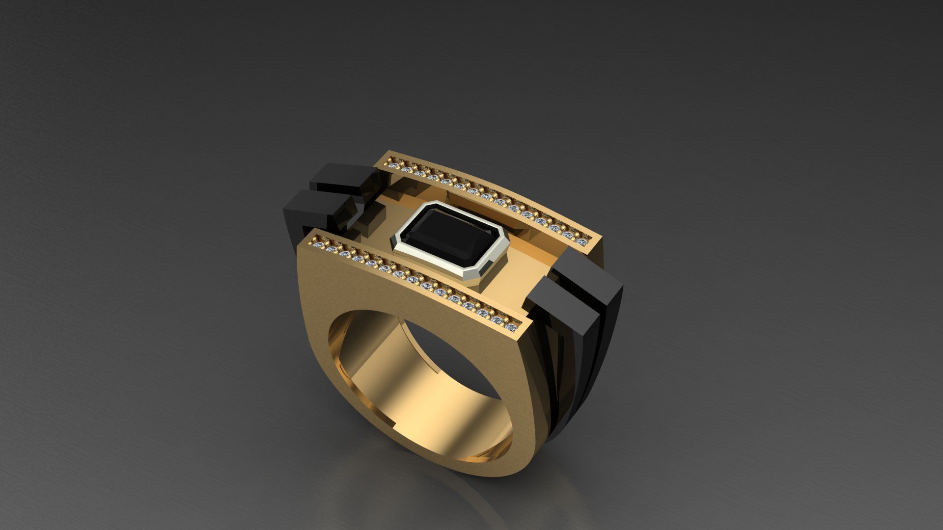 men ring 13 3D print model_4
