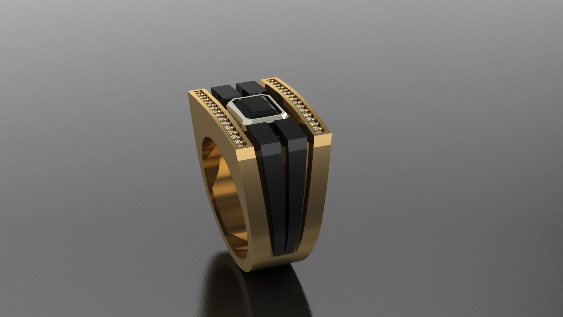 men ring 13 3D print model_2