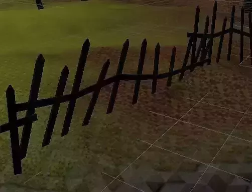 Old fence - stylized lowpoly