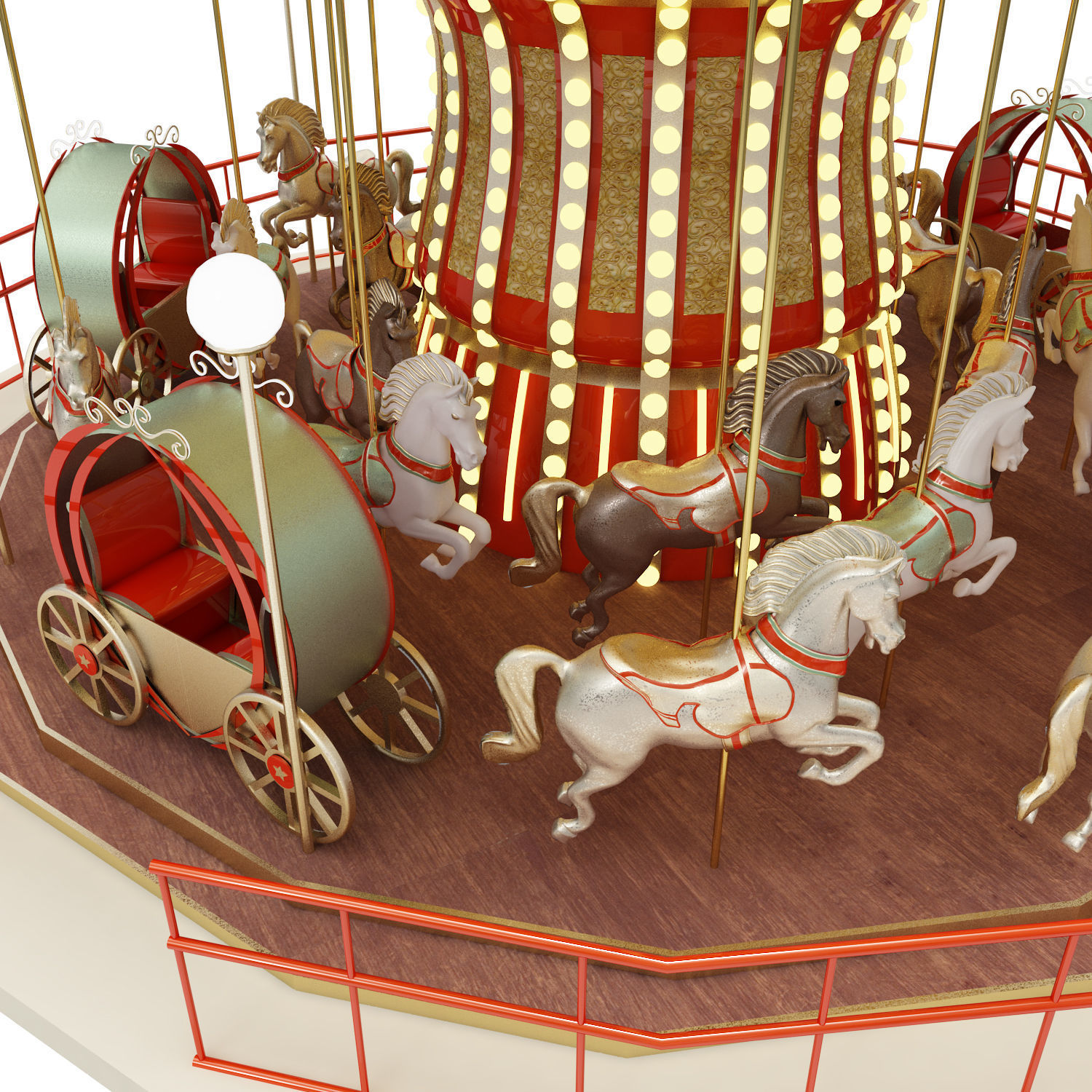 carousel 3D print model_7