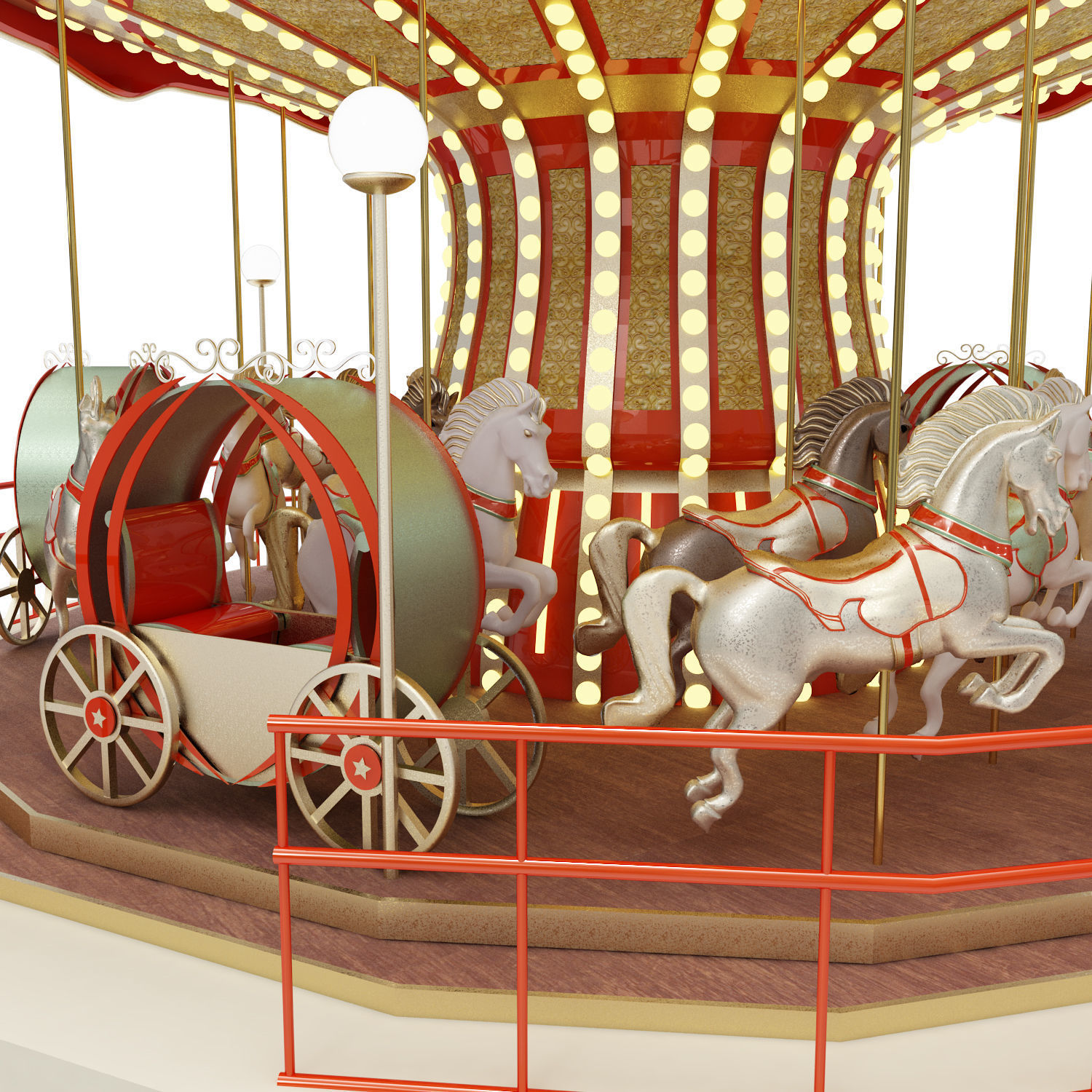 carousel 3D print model_8