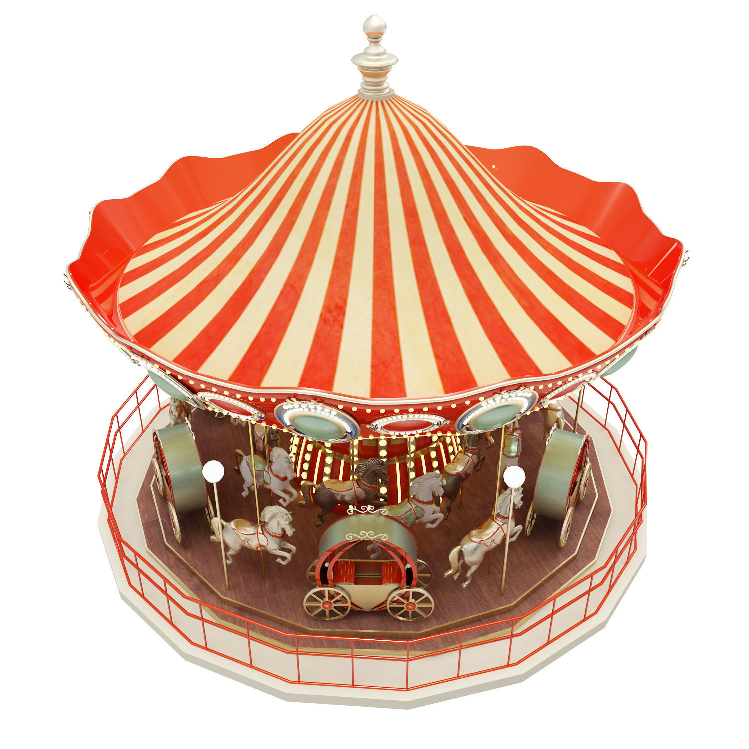 carousel 3D print model_2