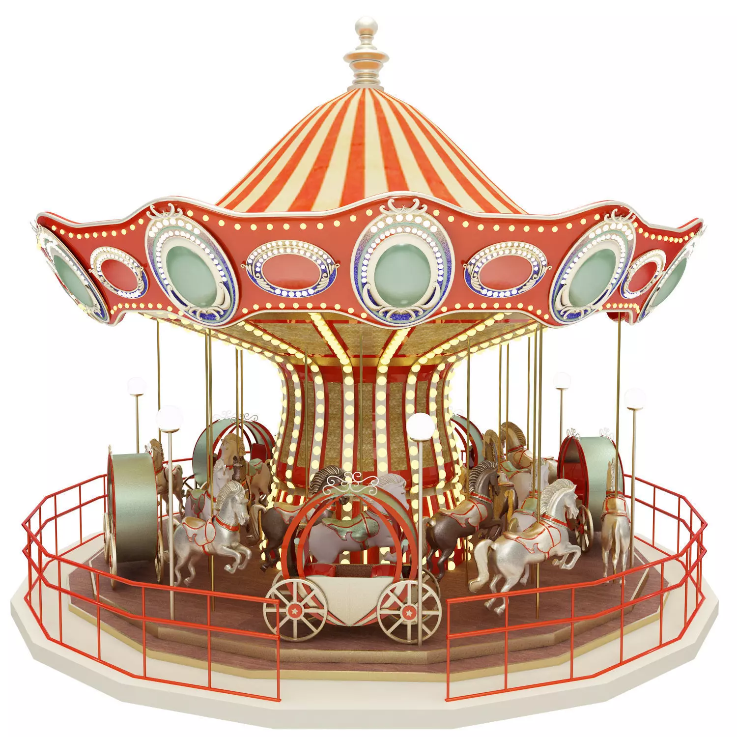 carousel 3D print model_0