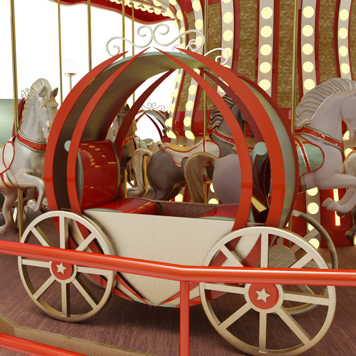 carousel 3D print model_1