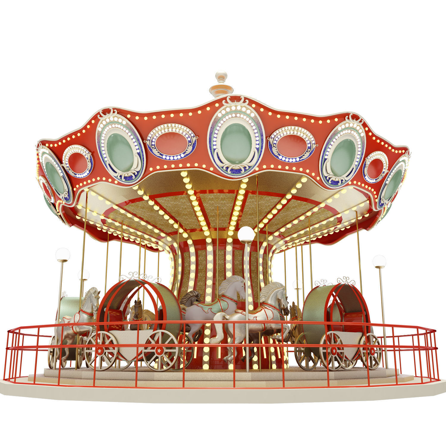 carousel 3D print model_11