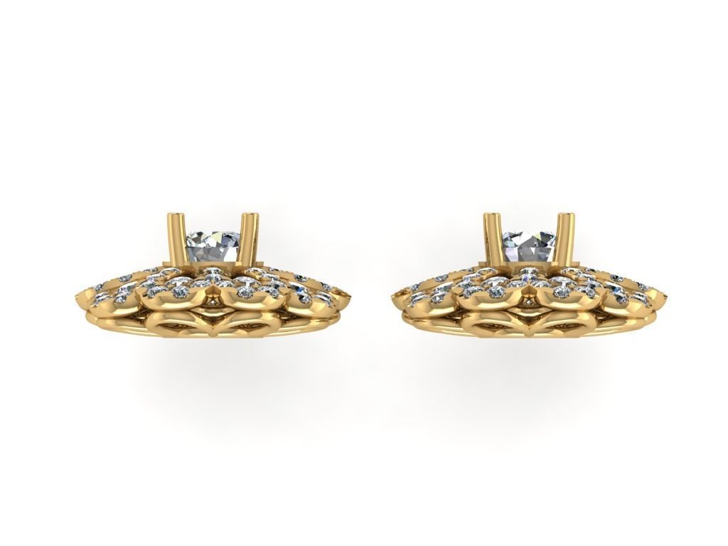 Diamond Earrings 208 3D print model_4