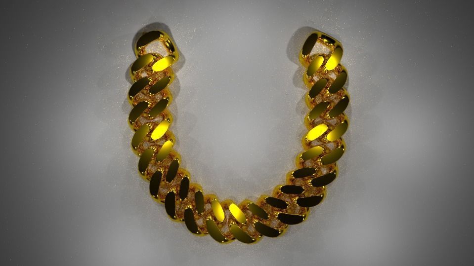 Cuban Chain  Low-poly 3D model_2